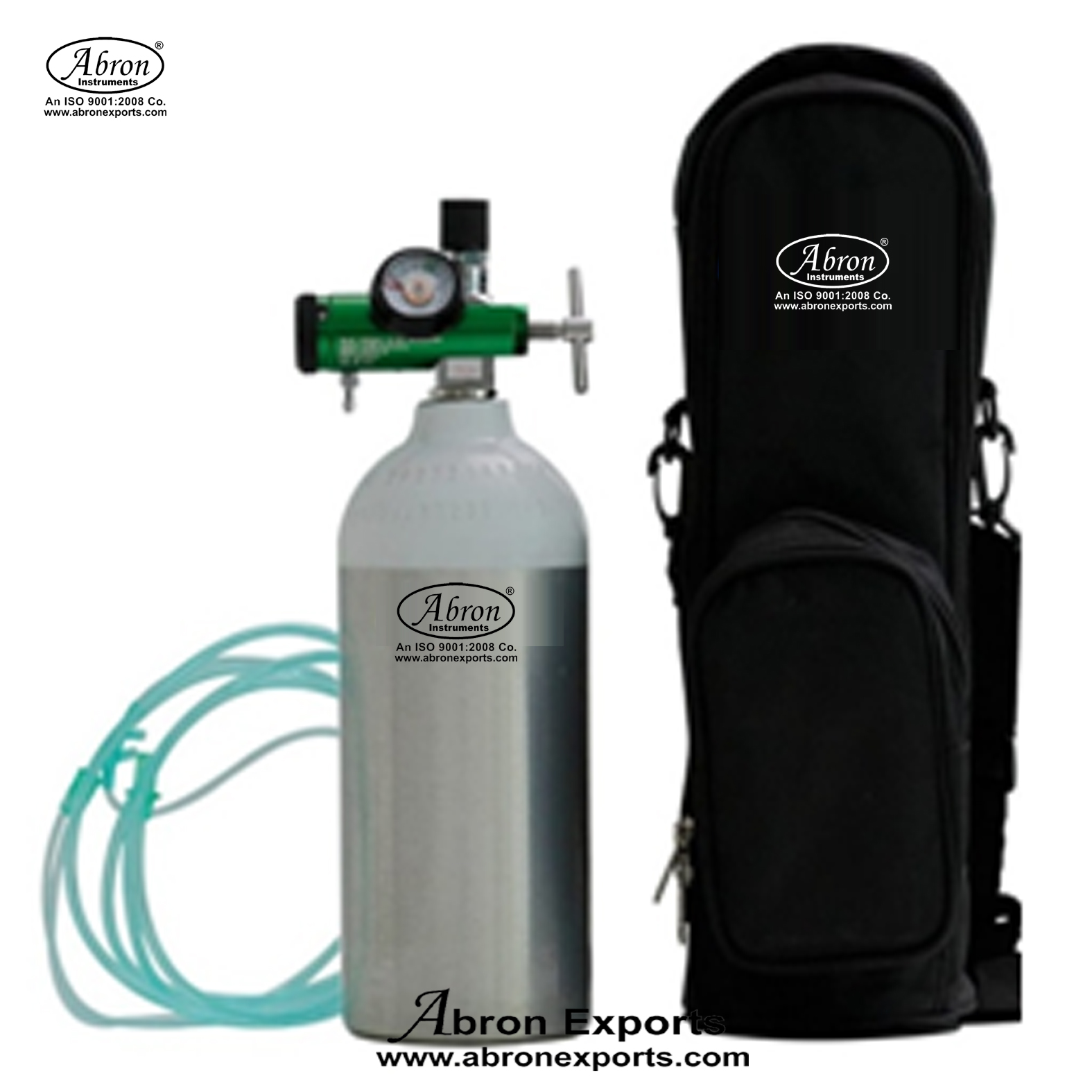 oxygen cylinder 330Lt 24CFT Aluminium or steel with regulator Gauge ICU use Portable Hospital Medical Abron ABM-2360CX3H 